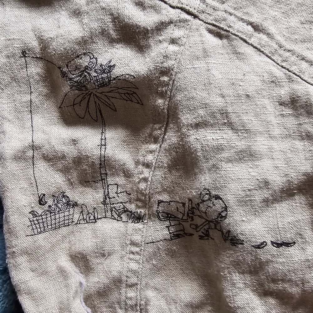 Chico's Top, Size 1, Monkey Print - image 6